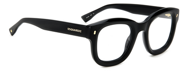 Men Premium Dsquared2 Eyeglasses: D2 0091 - Black(2) - SpecSMART Eye Clinic (Diagonal View)